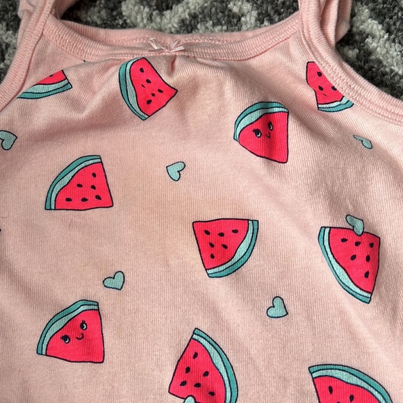 Carters Strawberry button Romper - Picture 6 of 6